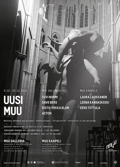 Advertisement of UUSI MUU exhibition.